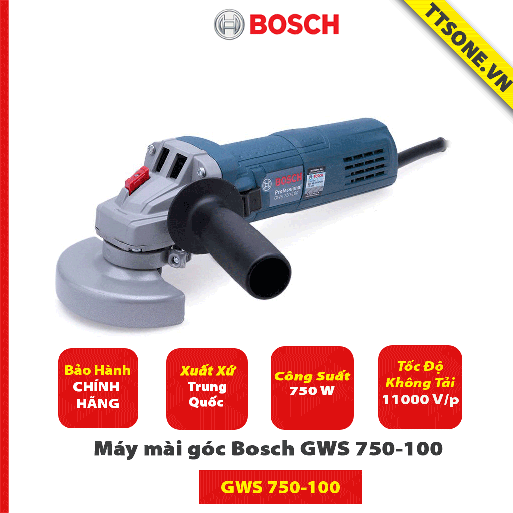 Máy mài góc Bosch GWS 750-100 - Chính Hãng