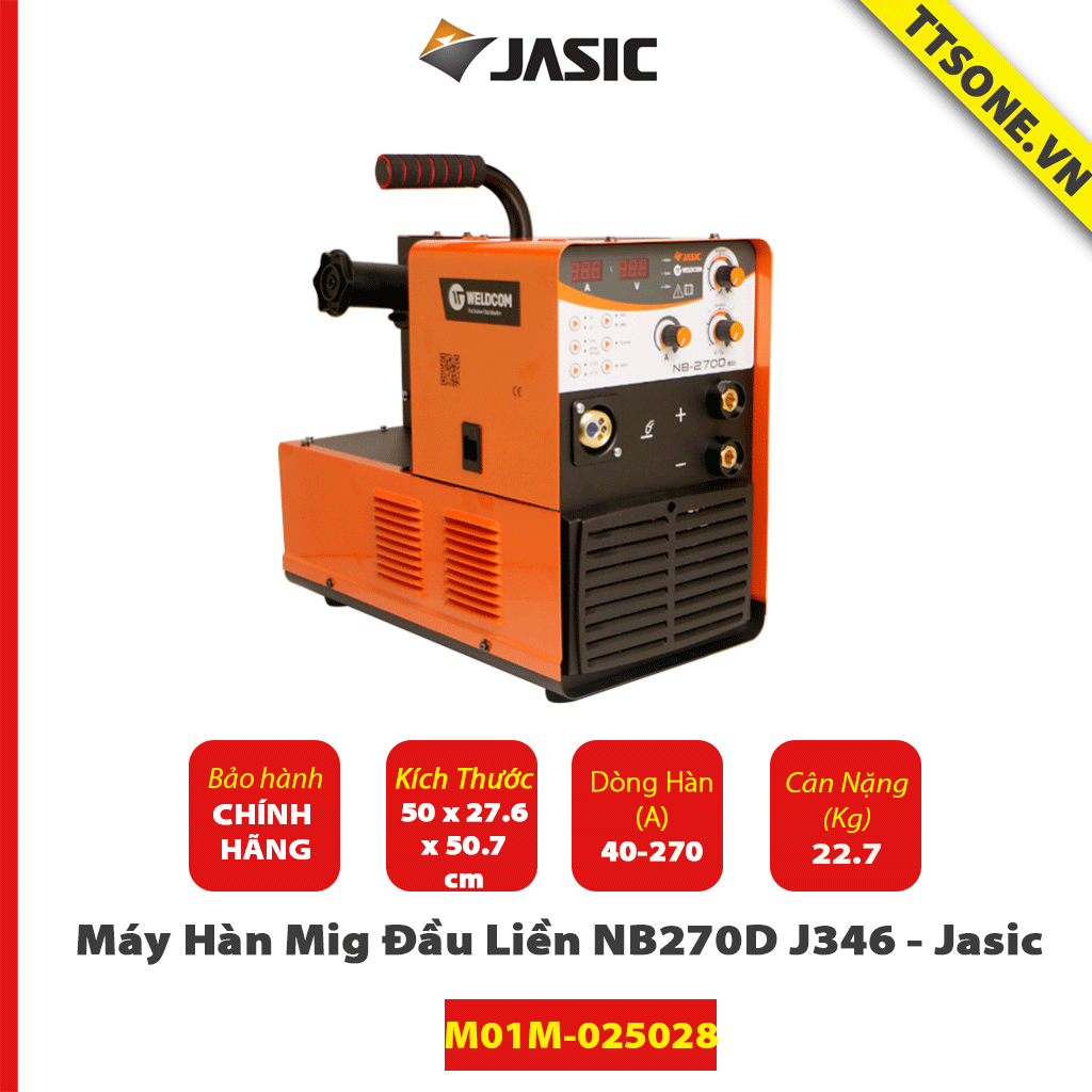 Máy Hàn Mig Đầu Liền NB270D J346 - Jasic - Chính Hãng