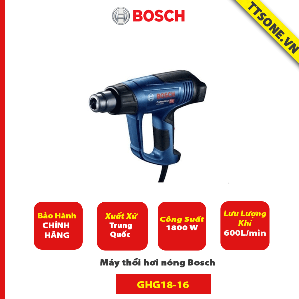 Máy thổi hơi nóng Bosch GHG 18-60 - Chính Hãng