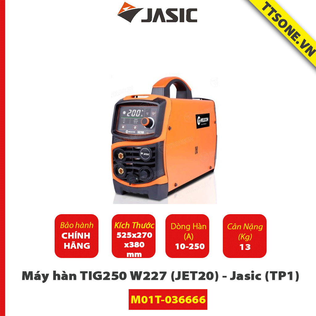 Máy hàn TIG250 W227 Ⅱ (JET20) - Jasic (TP1) - Chính Hãng