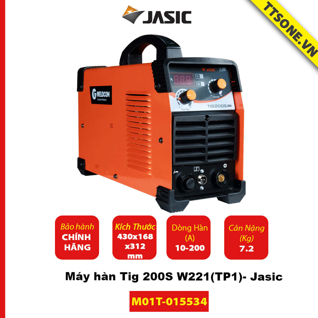 Máy Hàn Tig 200S W221(TP2)- Jasic - Chính Hãng