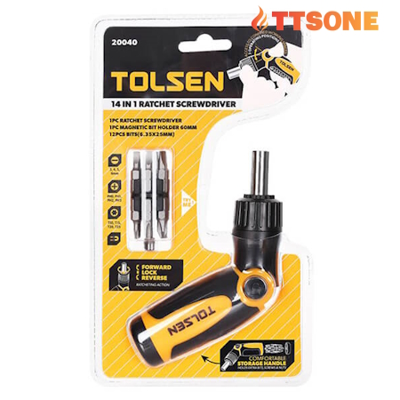 Bộ Vít  Tự Động 14 Mũi TOLSEN 20040