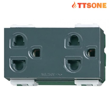 Ổ Cắm Đôi 3 Chấu Màu Xám PANASONIC WEV1582H