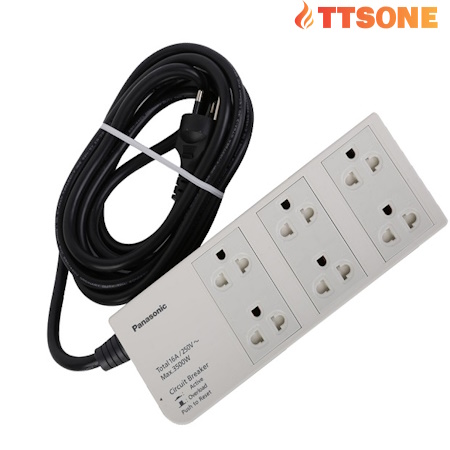 Ổ Cắm Có Dây 6 Ổ Cắm - 3 Chấu  PANASONIC WCHG2836