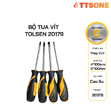 Bộ Tua Vít Cầm Tay 4 Cây TOLSEN 20179