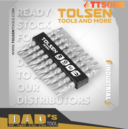 Bộ 10 Đầu Tua Vít Hai Đầu TOLSEN 20361