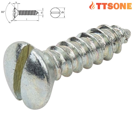 Vít Tự Khoan Đầu Cầu Có Rãnh M 3.5 Din 7973