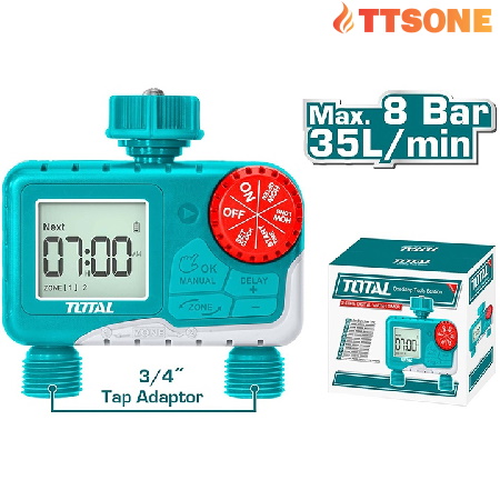 Bộ Hẹn Giờ Tưới Phun Kỹ Thuật Số TOTAL THHCQ9206 - Chính Hãng