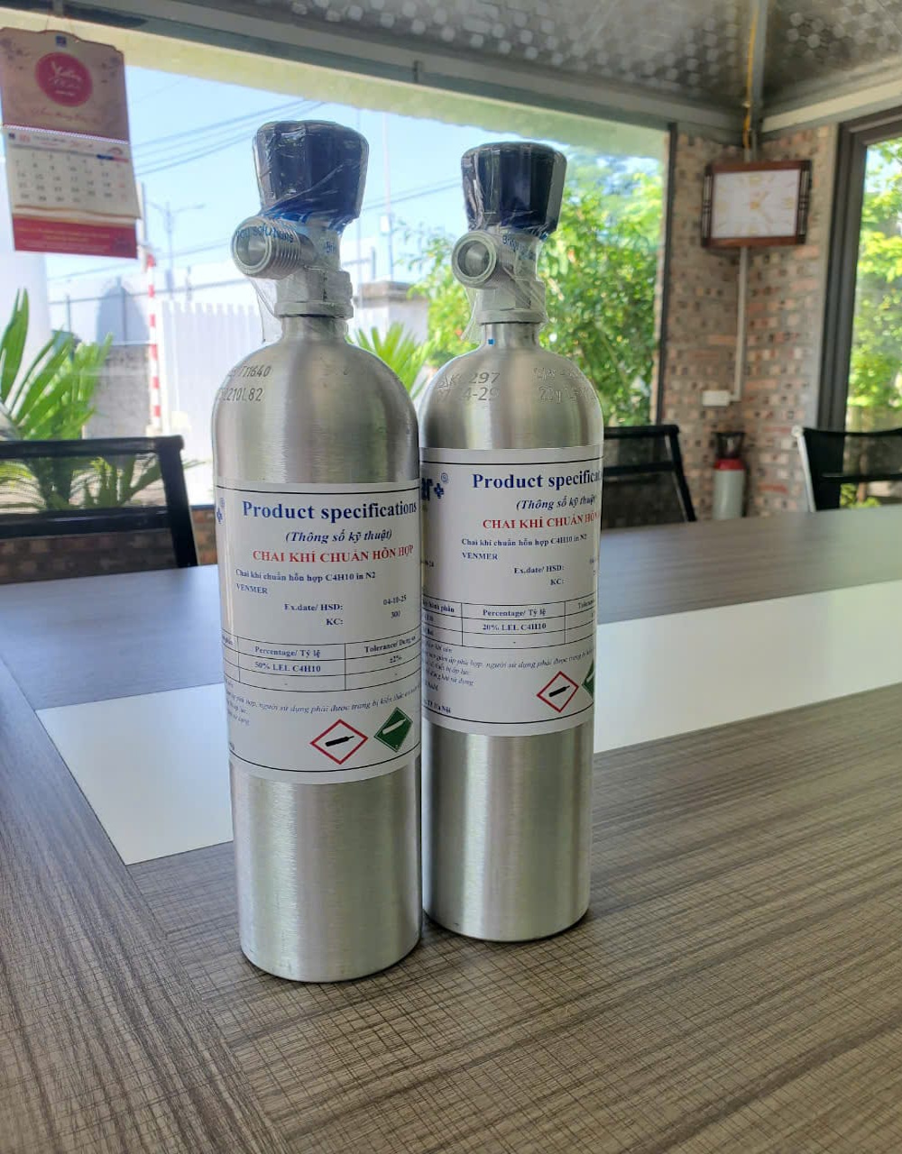 Bình khí chuẩn : NH3 100 - 200 ppm Bình nhôm 2L