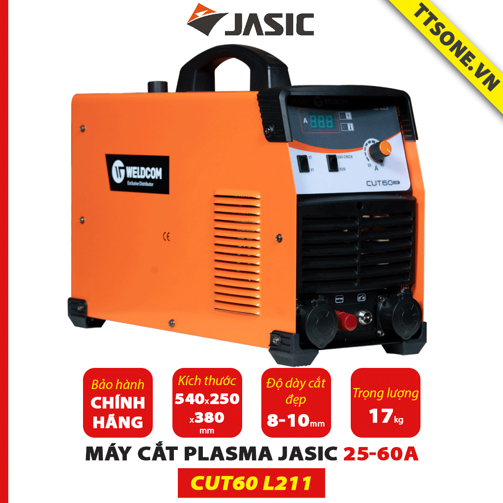 Máy Cắt Kim Loại Công Nghệ Hồ Quang PLASMA CUT60 L211 JASIC - Chính hãng