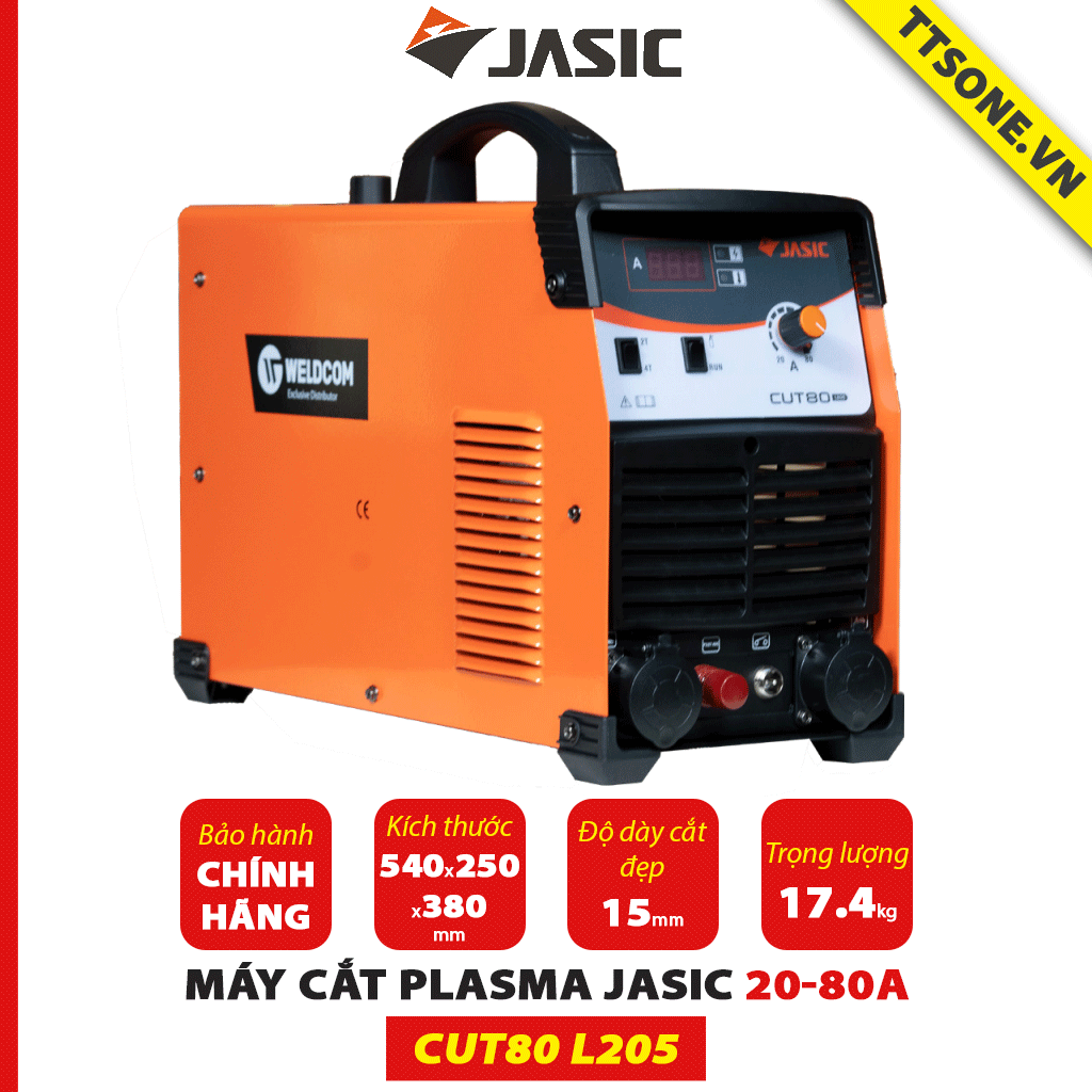 Máy Cắt Kim Loại Công Nghệ Hồ Quang PLASMA CUT80 L205 JASIC - Chính hãng