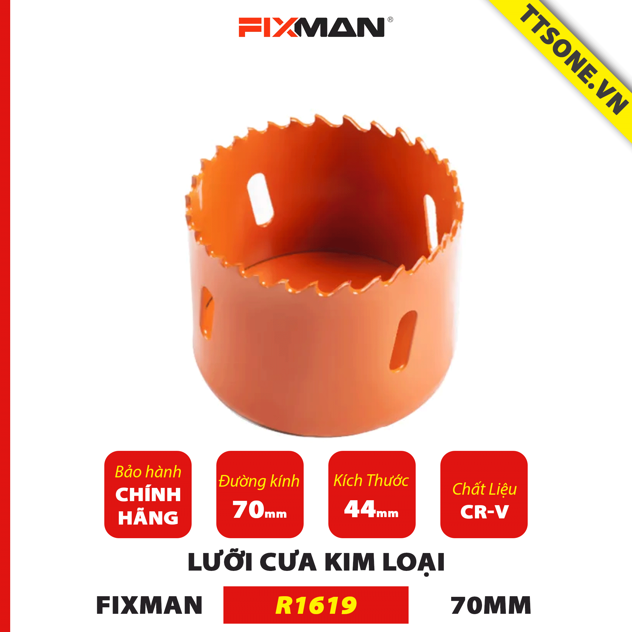 Lưỡi Cưa Kim Loại Fixman R1619 19-70mm - Chính Hãng