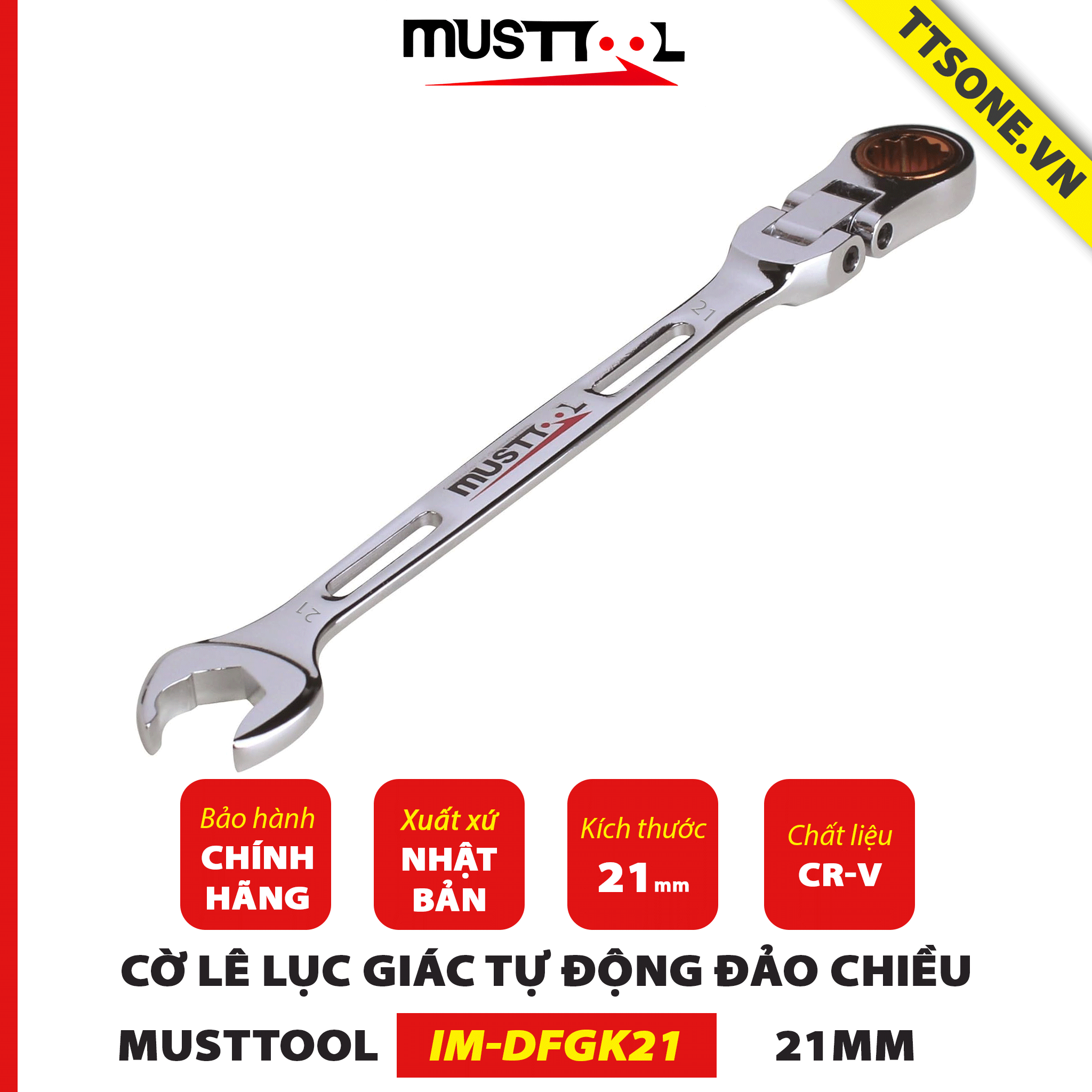 Cờ Lê Lục Giác 21mm MUSTTOOL IM-DFGK21 - Chính hãng