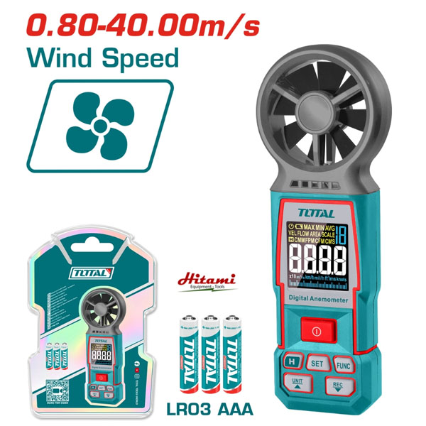 Máy đo lưu lượng gió kỹ thuật số Total TETAN031