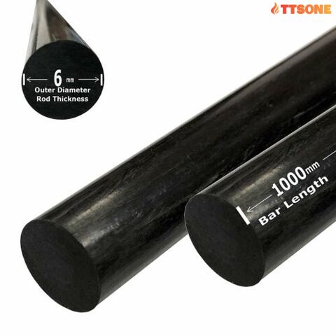 Ống Carbon Đặc - Carbon Fiber Rod 6mm (1 Mét)