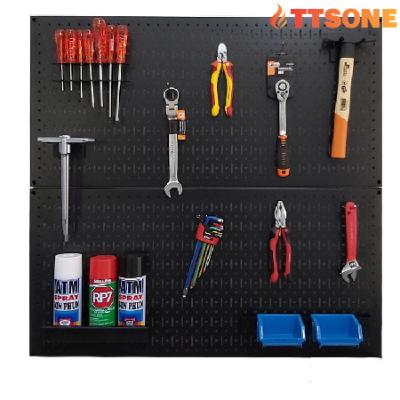 Tấm Lưới Đôi Pegboard Màu Đen Kèm Phụ Kiện Treo FABINA - 2 Tấm