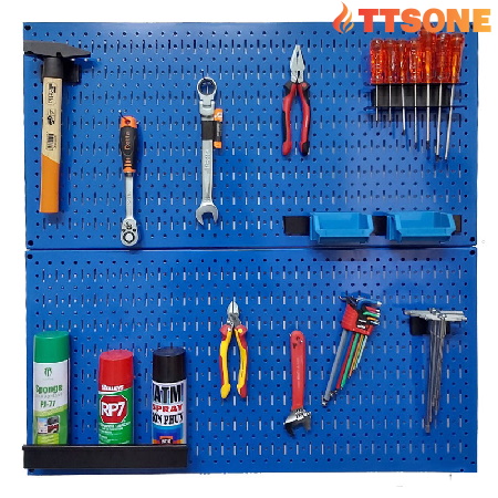 Tấm Lưới Đôi Pegboard Xanh Dương Mờ Kèm Phụ Kiện Treo FABINA - 2 Tấm