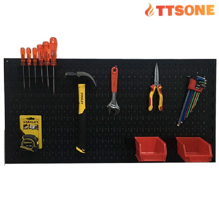 Tấm Lưới Pegboard Màu Đen Kèm Phụ Kiện Treo FABINA