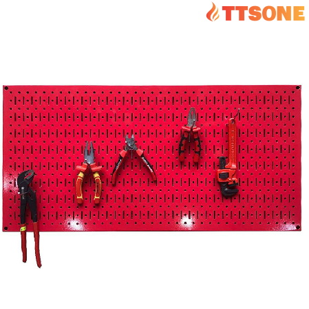 Tấm Lưới Pegboard Màu Đỏ Treo Tường Đa Năng FABINA
