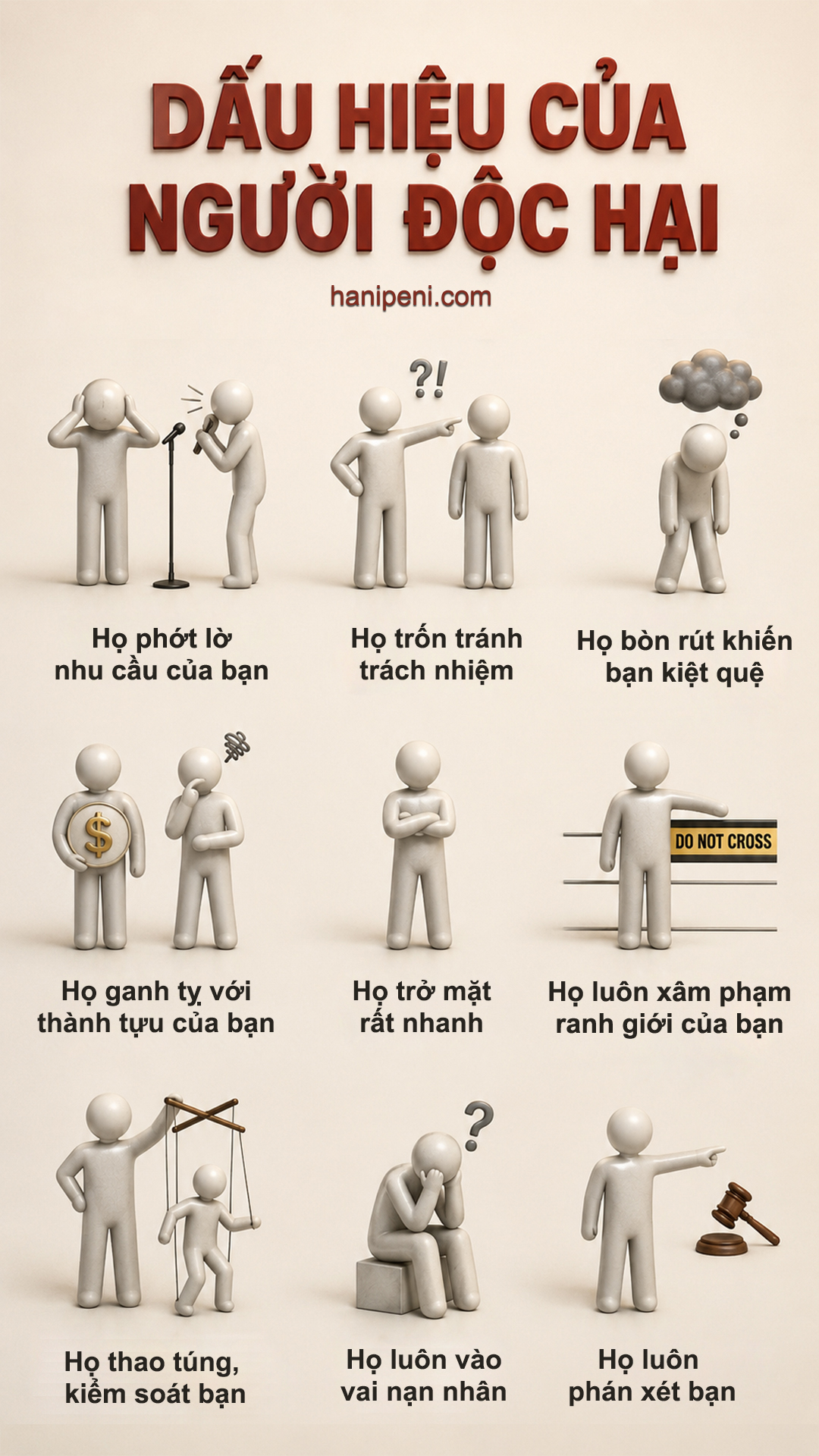 Dấu hiệu của người độc hại