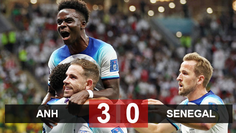 Kết quả Anh 3-0 Senegal, vòng 1/8 World Cup 2022