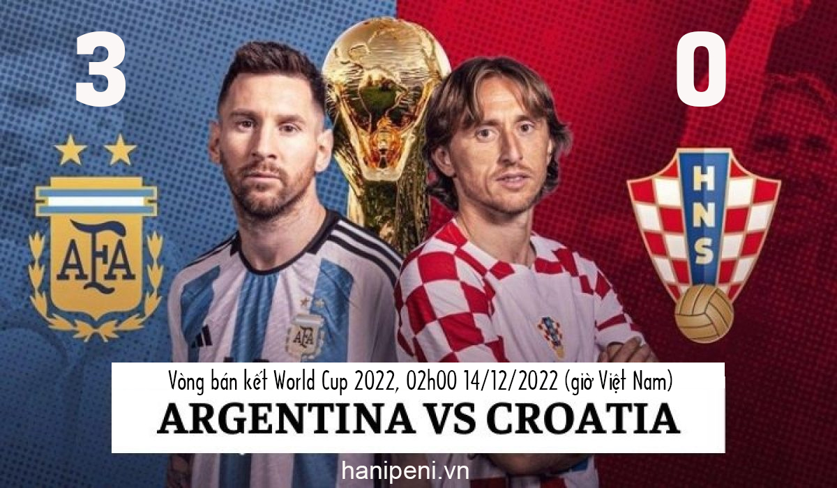 Kết quả Argentina 3-0 Croatia, vòng bán kết World Cup 2022