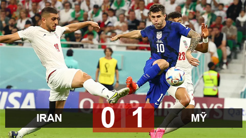 Kết quả tuyển Mỹ 1-0 Iran, World Cup 2022