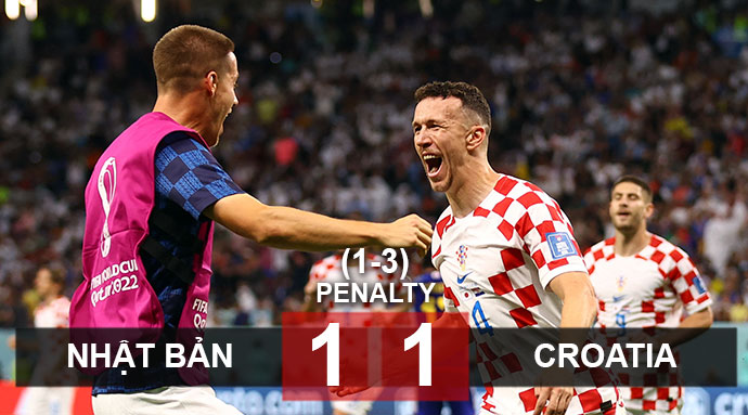 Kết quả Nhật Bản 1-1 (luân lưu: 1-3) Croatia, vòng 1/8 World Cup 2022