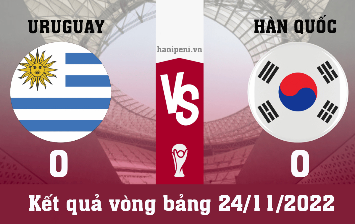 Kết quả tuyển Uruguay 0-0 Hàn Quốc, World Cup 2022