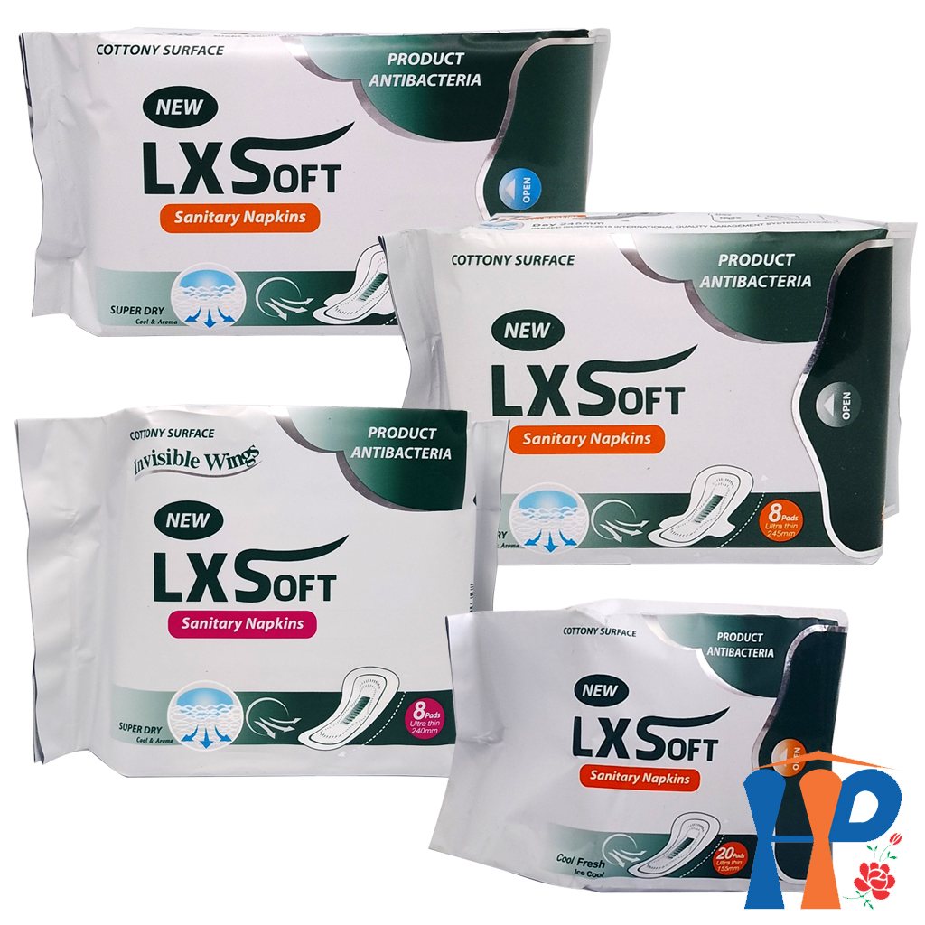 Băng vệ sinh LXSoft Fresh Ice Cool Cottony Surface Sanitary Napkins (bạc hà mát lạnh, thoáng khí, siêu thấm hút)