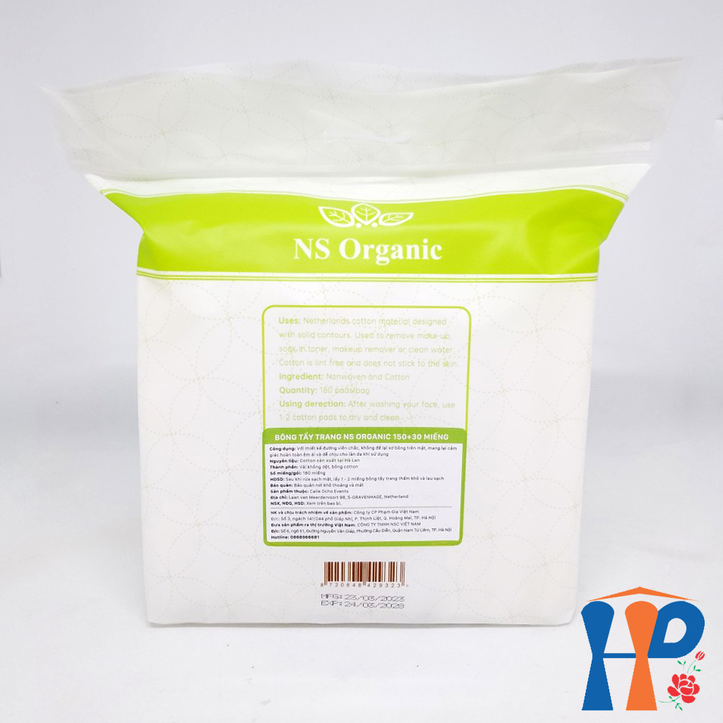 Bông tẩy trang đa năng NS Organic Premium and Soft on Skin Cotton Pads