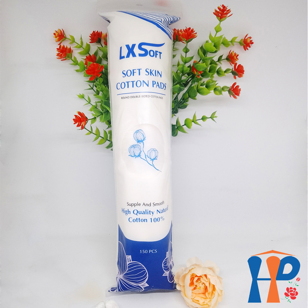 Bông tẩy trang LXSoft Soft Skin Cotton Pads (150M tròn, 222M vuông)