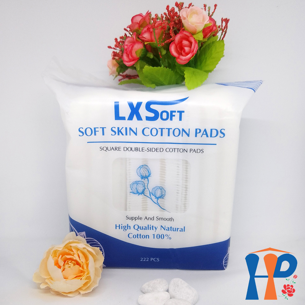 Bông tẩy trang LXSoft Soft Skin Cotton Pads (150M tròn, 222M vuông)