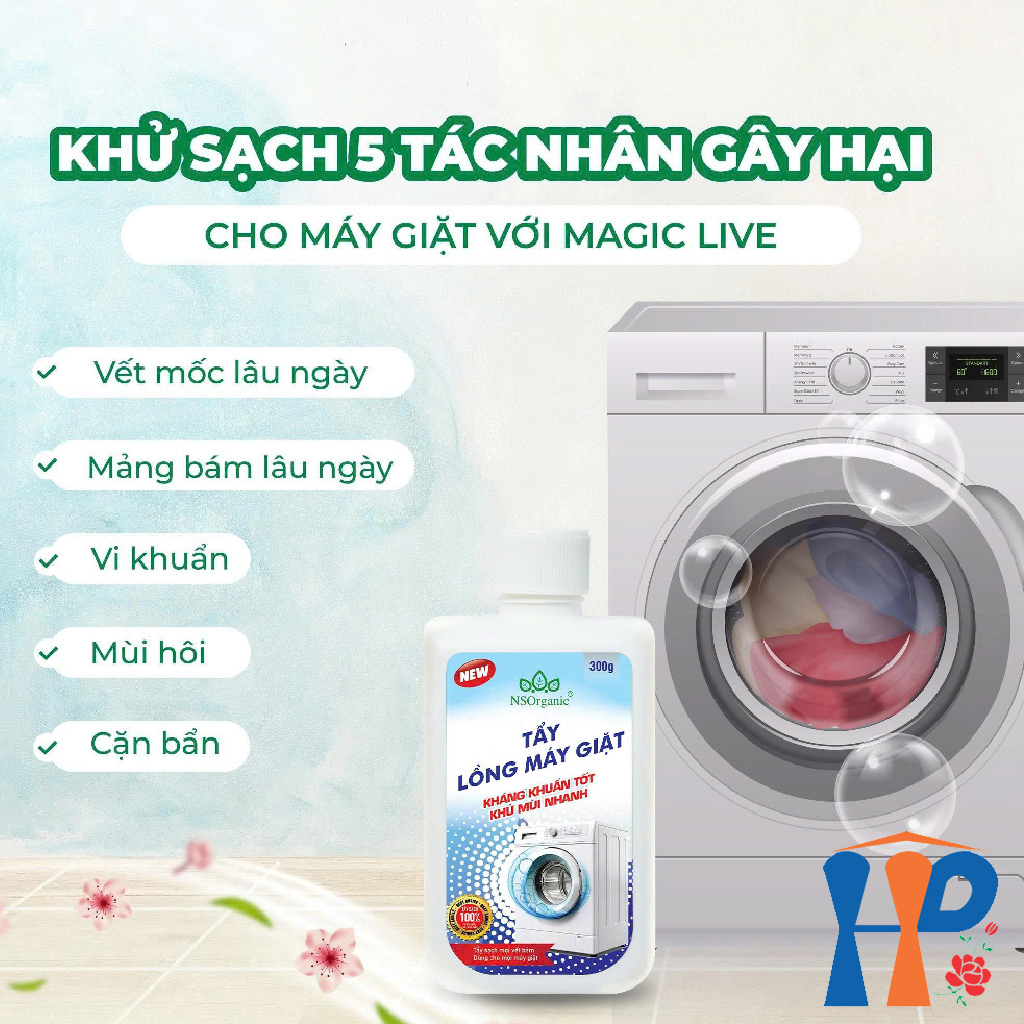 Bột Tẩy Lồng Máy Giặt NS Organic Washing Machine Drum Cleaner Powder 300g
