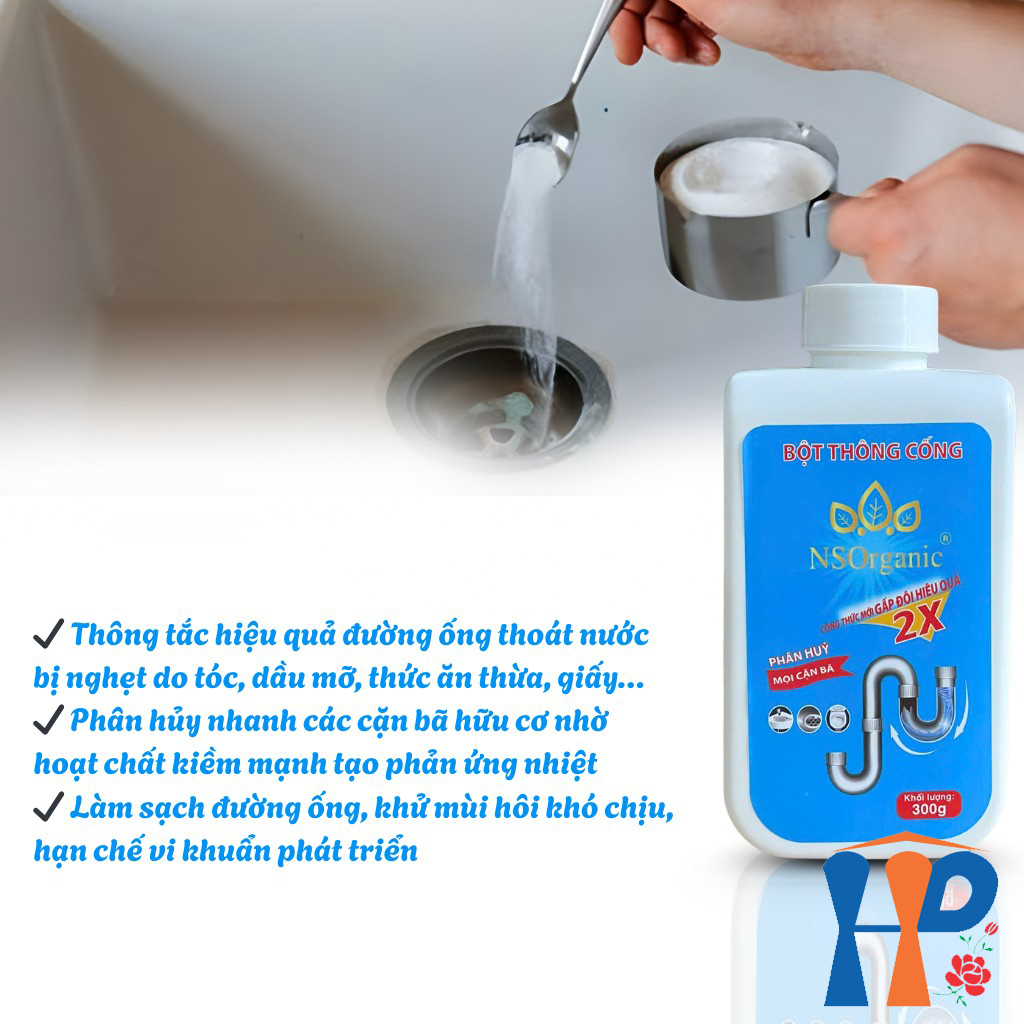 Bột thông cống NS Organic Drain Cleaning Powder 300gr
