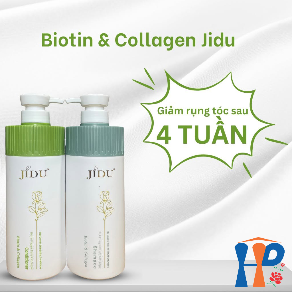 Cặp gội xả Jidu Biotin & Collagen Shampoo & Conditioner 720ml