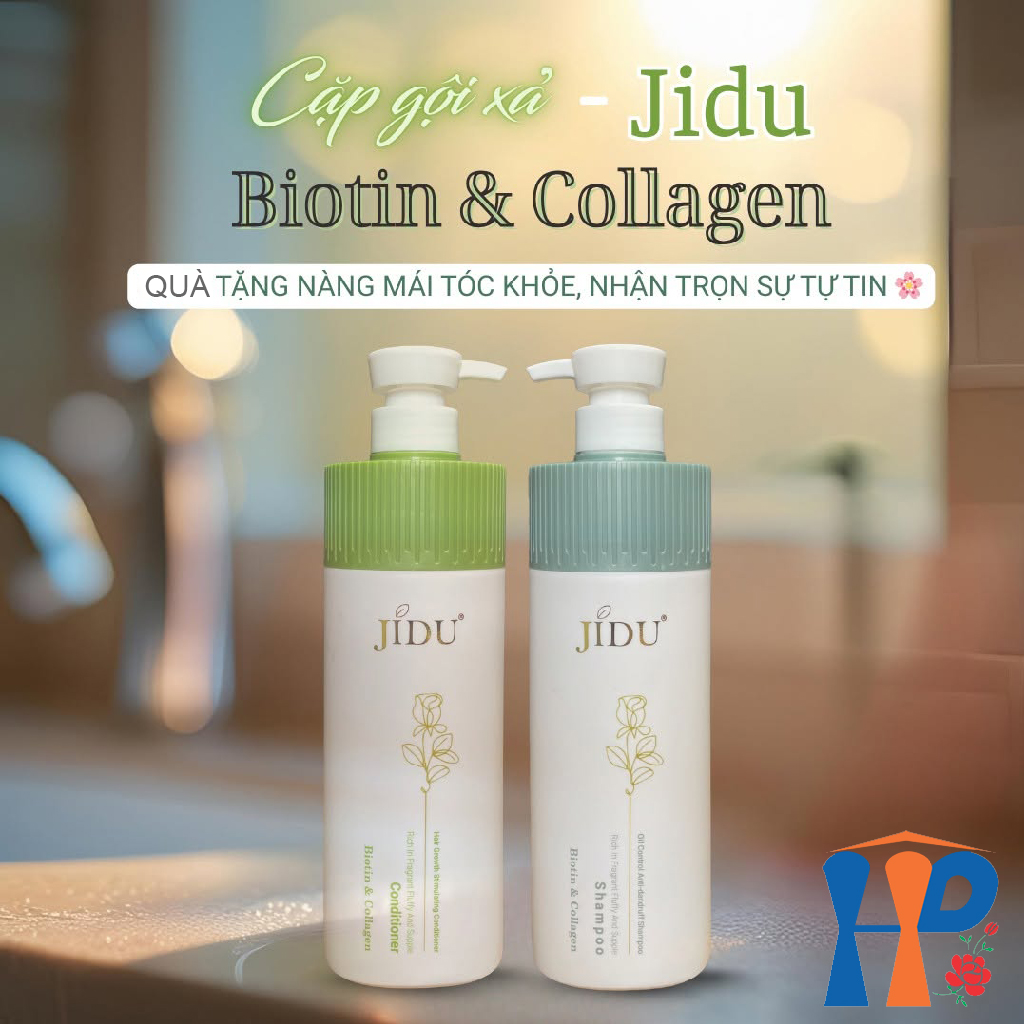 Cặp gội xả Jidu Biotin & Collagen Shampoo & Conditioner 720ml