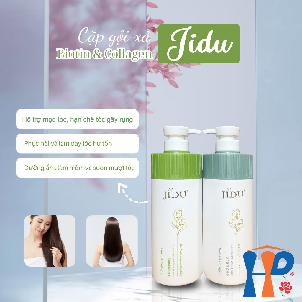Cặp gội xả Jidu Biotin & Collagen Shampoo & Conditioner 720ml