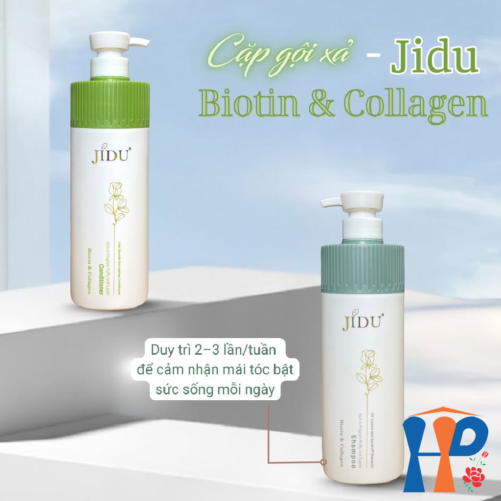 Cặp gội xả Jidu Biotin & Collagen Shampoo & Conditioner 720ml