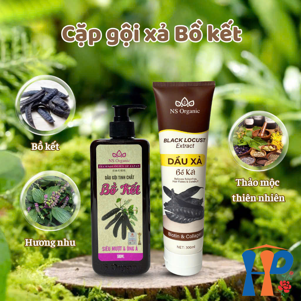 Cặp Gội Xả thảo dược NS Organic Herbal Shampoo & Conditioner 800ml