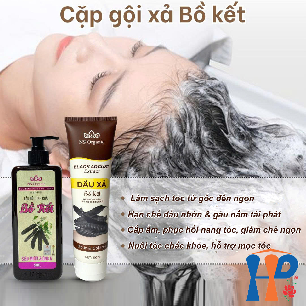 Cặp Gội Xả thảo dược NS Organic Herbal Shampoo & Conditioner 800ml