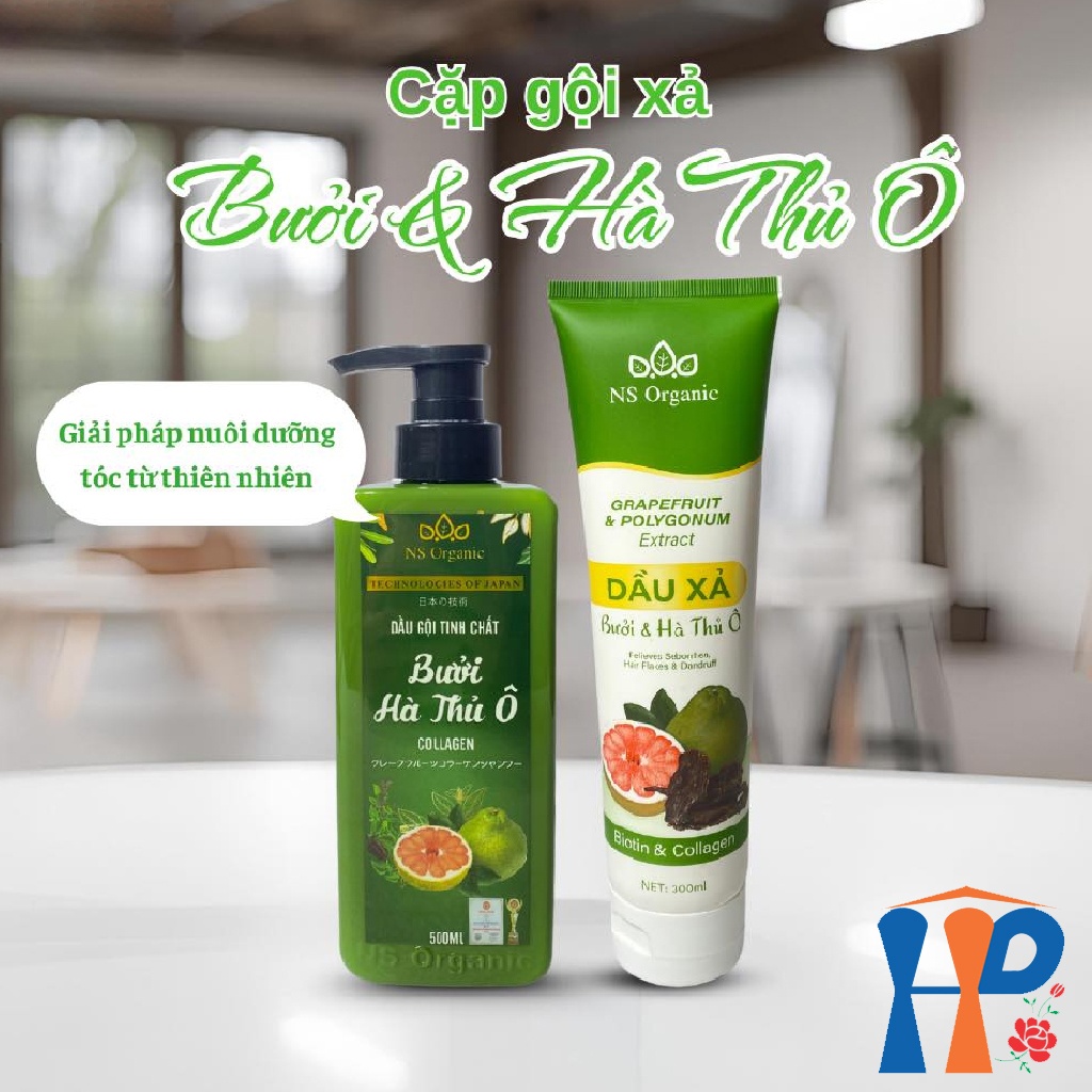 Cặp Gội Xả thảo dược NS Organic Herbal Shampoo & Conditioner 800ml