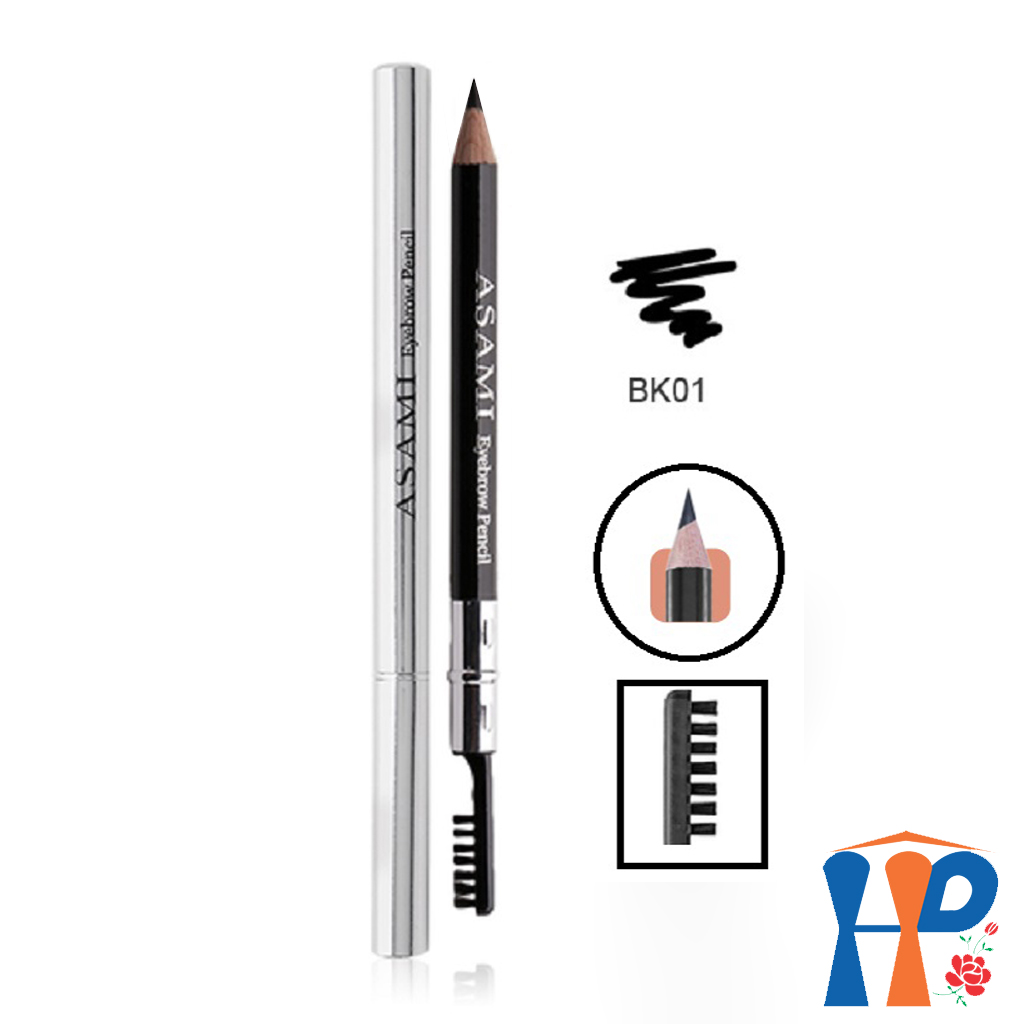 Chì mày Asami Eyebrow Pencil (2 tông màu thời trang: nâu, đen)