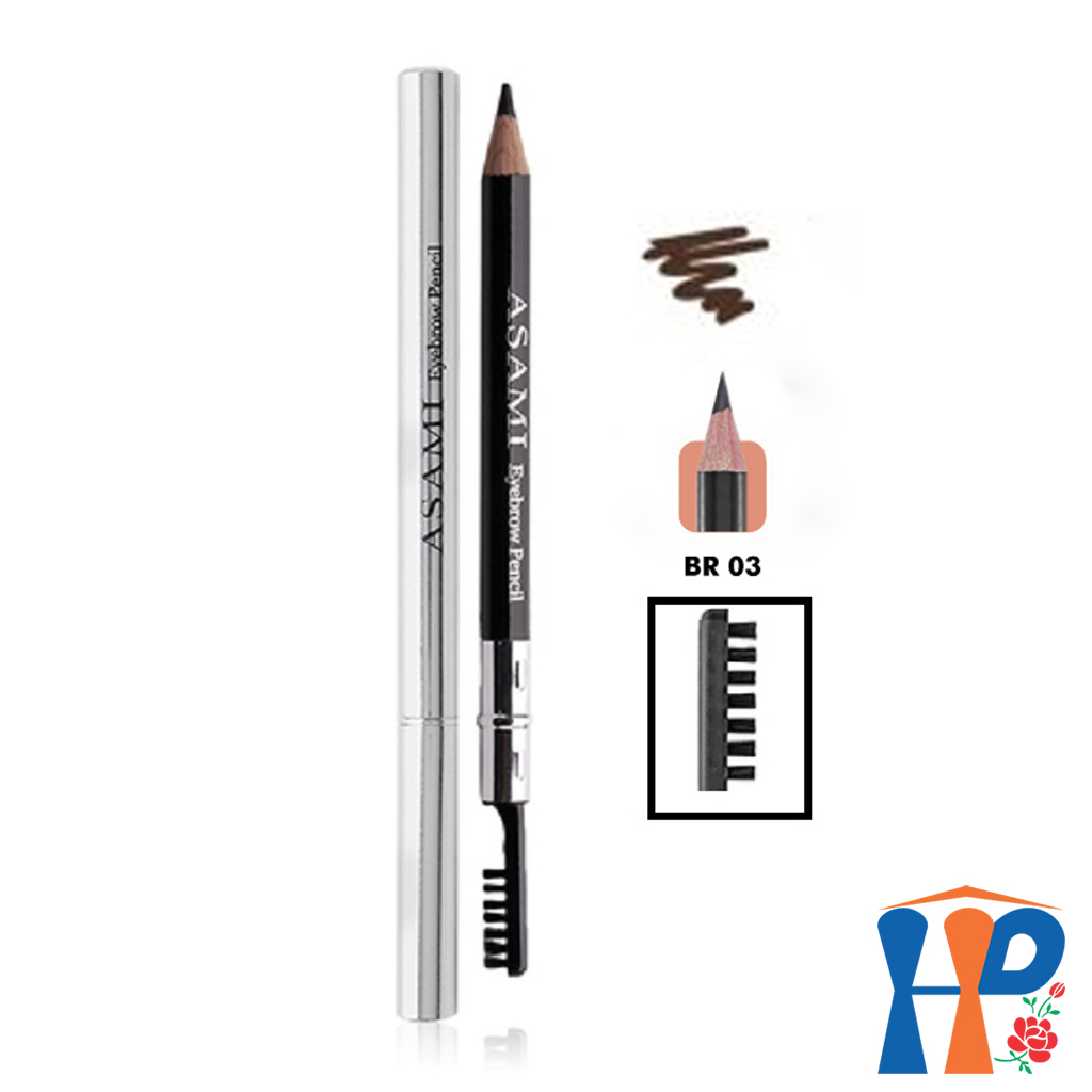 Chì mày Asami Eyebrow Pencil (2 tông màu thời trang: nâu, đen)