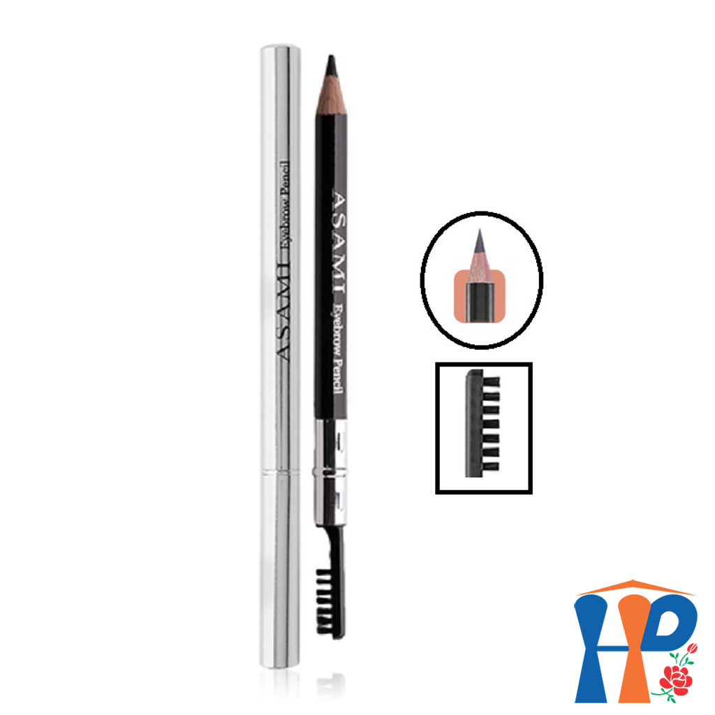 Chì mày Asami Eyebrow Pencil (2 tông màu thời trang: nâu, đen)