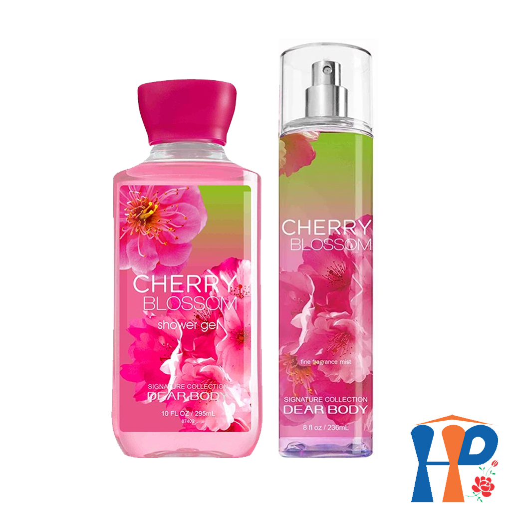 Combo Gel Tắm và Xịt Thơm Toàn Thân Nữ DEAR BODY Fine Fragance Shower Gel and Body Mist (for woman)