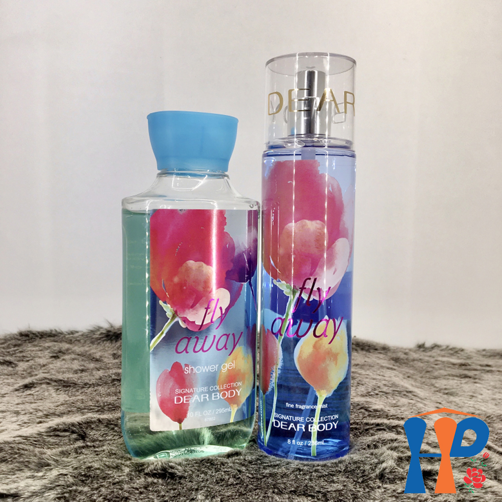 Combo Gel Tắm và Xịt Thơm Toàn Thân Nữ DEAR BODY Fine Fragance Shower Gel and Body Mist (for woman)