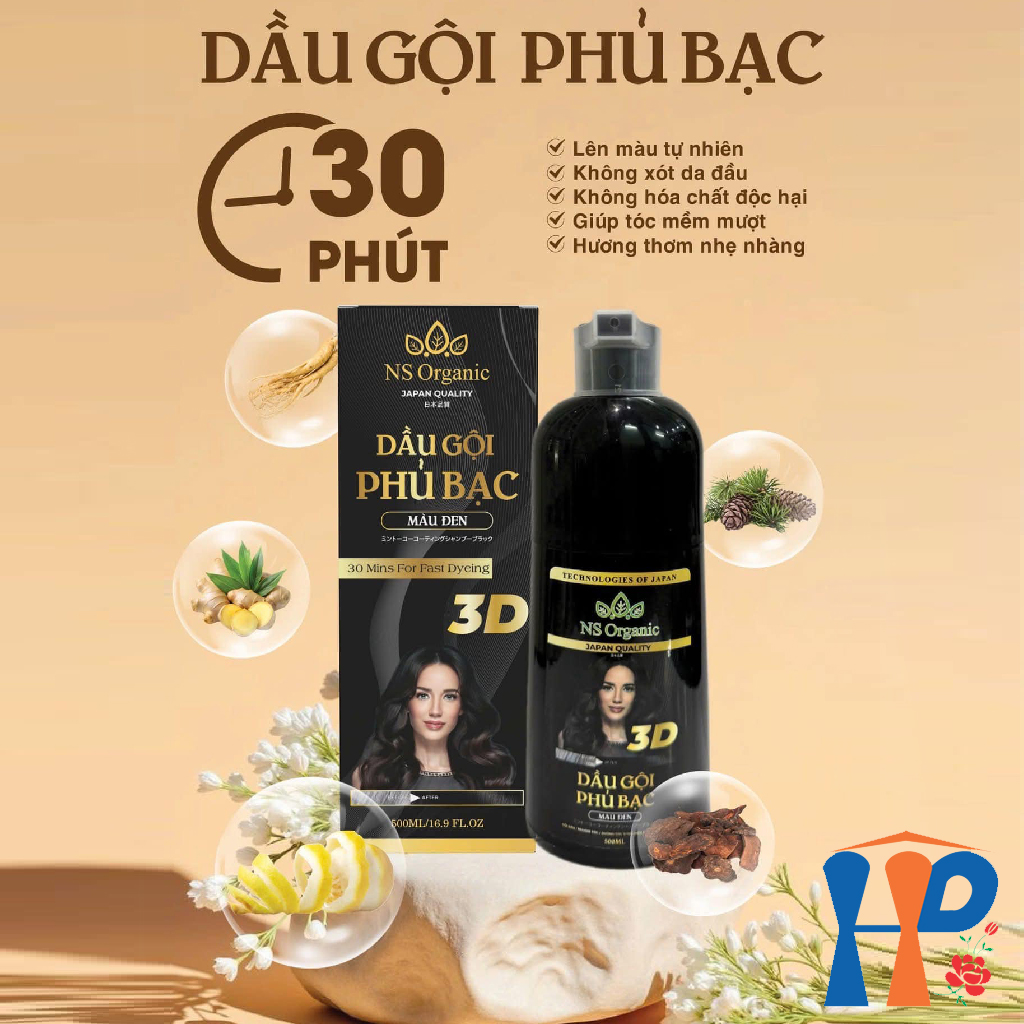Dầu gội phủ bạc NS Organic 30 Mins For Fast Dyeing Hair Color 500ml