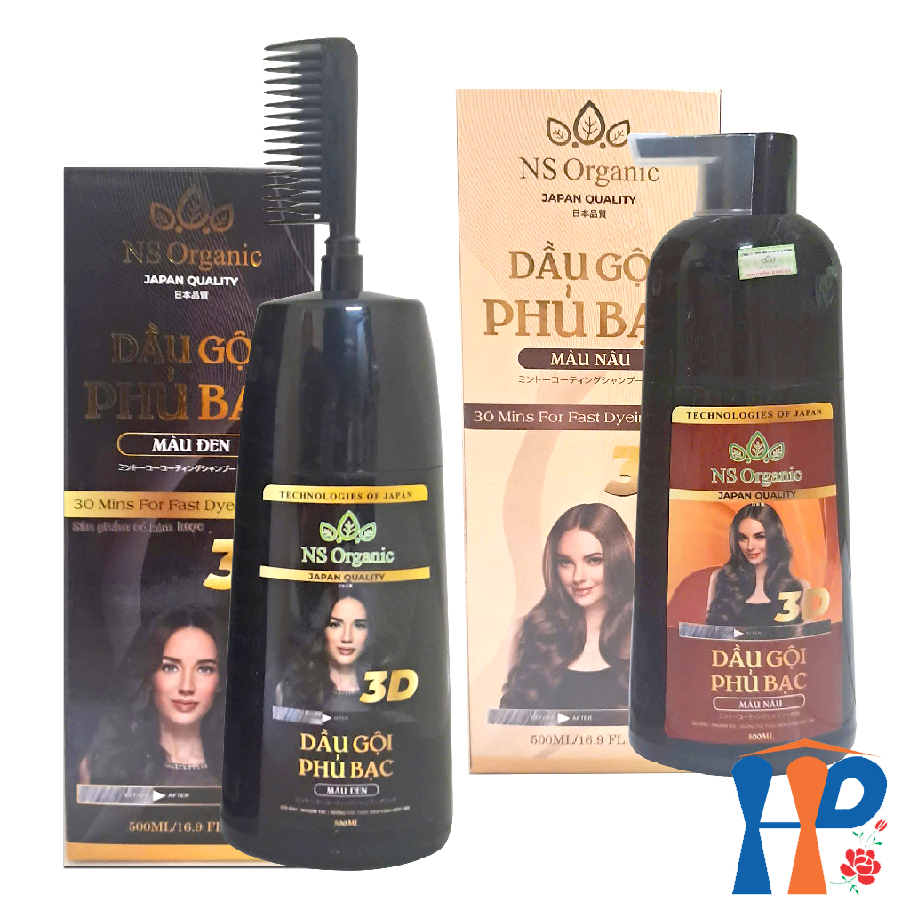 Dầu gội phủ bạc NS Organic 30 Mins For Fast Dyeing Hair Color 500ml