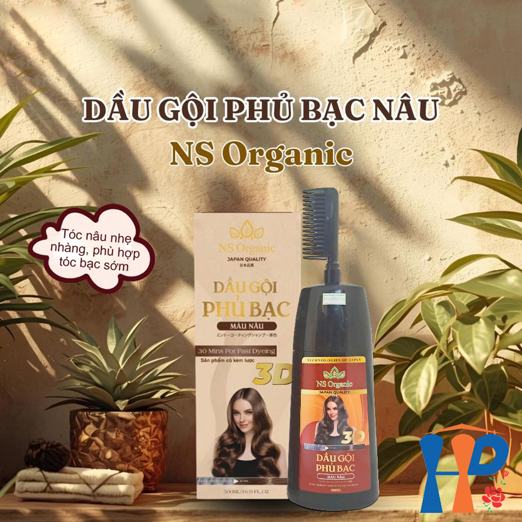 Dầu gội phủ bạc NS Organic 30 Mins For Fast Dyeing Hair Color 500ml